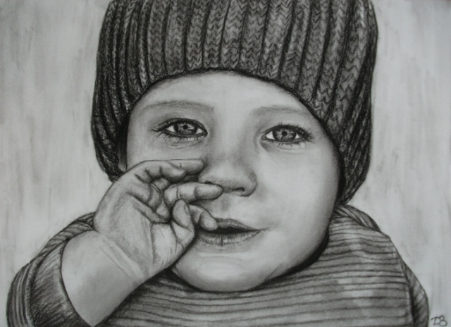 Das ideale Geschenk: Ein emotionales Kohle-Portrait